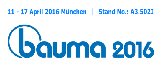 我司将参加于2016年4月11日至4月17日举办的德国慕尼黑工程机械展